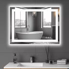 Specchio da bagno antiappannamento MAYEERTY con doppia sorgente e tre modalità