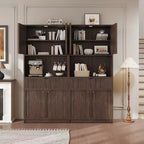 Dispensa alta da cucina, Mobile dispensa da 70 con piano di lavoro, Armadio da cucina con ante e cassetti, Credenza autoportante