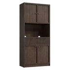 Dispensa alta da cucina, Mobile dispensa da 70 con piano di lavoro, Armadio da cucina con ante e cassetti, Credenza autoportante