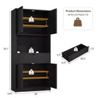 Dispensa alta da cucina, Mobile dispensa da 70 con piano di lavoro, Armadio da cucina con ante e cassetti, Credenza autoportante