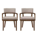 Christopher Knight Home Amelia, sedie da pranzo imbottite in boucle in stile moderno di metà secolo con braccioli a forma di U (set da 2)
