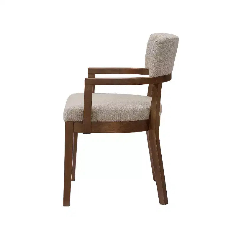 Christopher Knight Home Amelia, sedie da pranzo imbottite in boucle in stile moderno di metà secolo con braccioli a forma di U (set da 2)