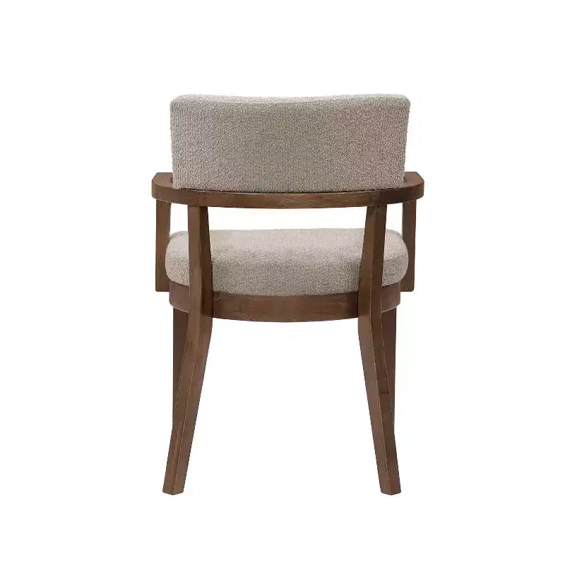 Christopher Knight Home Amelia, sedie da pranzo imbottite in boucle in stile moderno di metà secolo con braccioli a forma di U (set da 2)