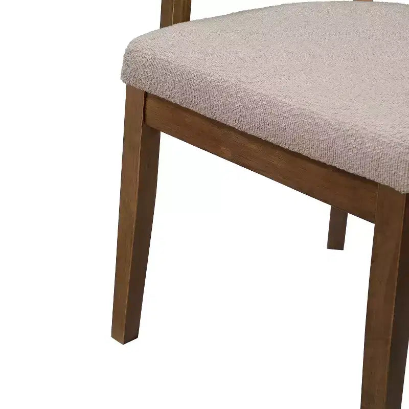 Christopher Knight Home Amelia, sedie da pranzo imbottite in boucle in stile moderno di metà secolo con braccioli a forma di U (set da 2)