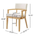 Christopher Knight Home Amelia, sedie da pranzo imbottite in boucle in stile moderno di metà secolo con braccioli a forma di U (set da 2)