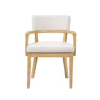 Christopher Knight Home Amelia, sedie da pranzo imbottite in boucle in stile moderno di metà secolo con braccioli a forma di U (set da 2)