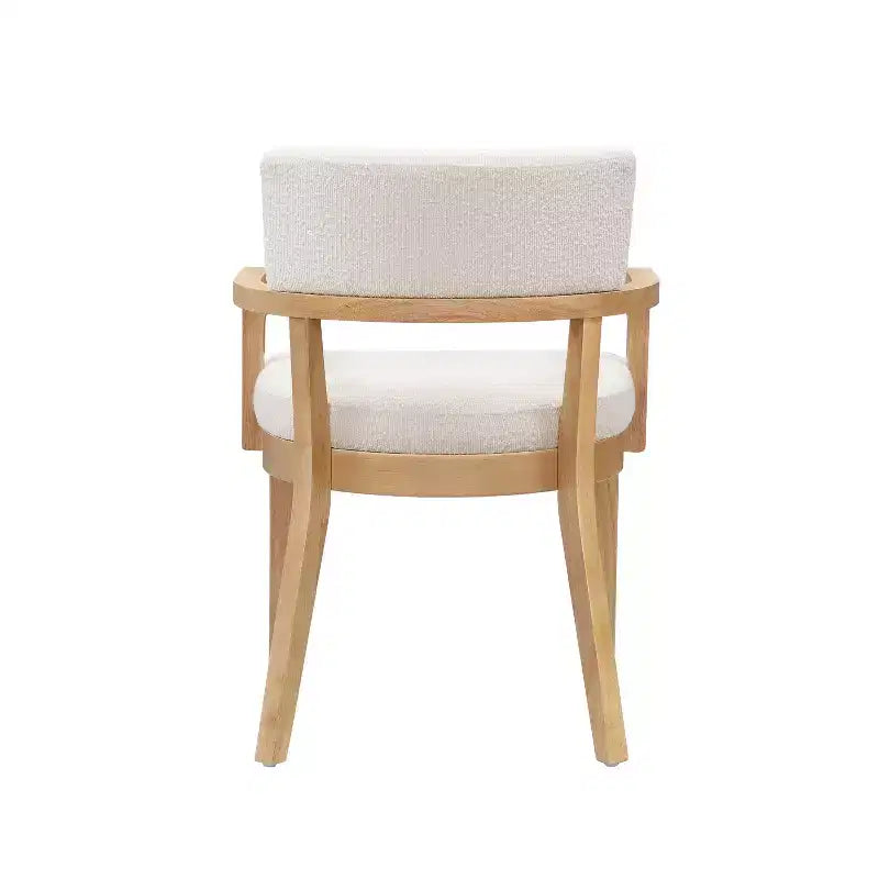 Christopher Knight Home Amelia, sedie da pranzo imbottite in boucle in stile moderno di metà secolo con braccioli a forma di U (set da 2)