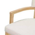 Christopher Knight Home Amelia, sedie da pranzo imbottite in boucle in stile moderno di metà secolo con braccioli a forma di U (set da 2)