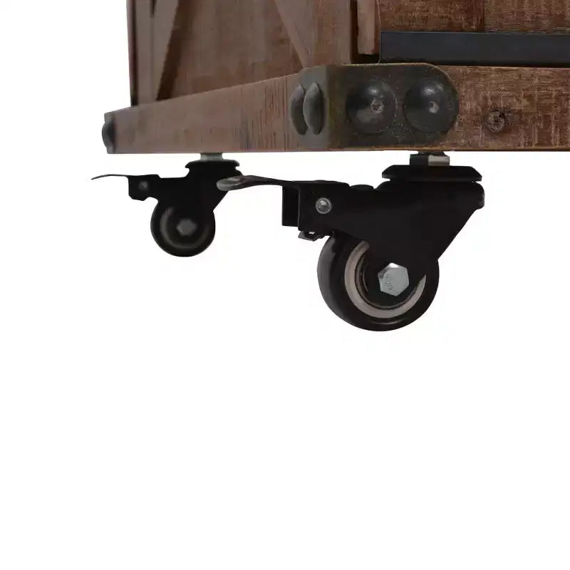 Tavolino da caffè Marrone Abete massiccio, MDF, acciaio 90,9 x 51,1 x 38,1 cm