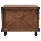 Tavolino da caffè Marrone Abete massiccio, MDF, acciaio 90,9 x 51,1 x 38,1 cm