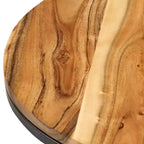 Tavolini da caffè impilabili in legno di acacia con finitura a olio, set da 2