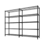 Scaffalature a 5 livelli Unità di scaffalatura in metallo, scaffali in filo regolabili, scaffali da garage resistenti autoportanti