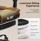 Sedia da ufficio ergonomica Captiva Designs Executive Big & Tall girevole con poggiapiedi e funzione reclinabile, nera