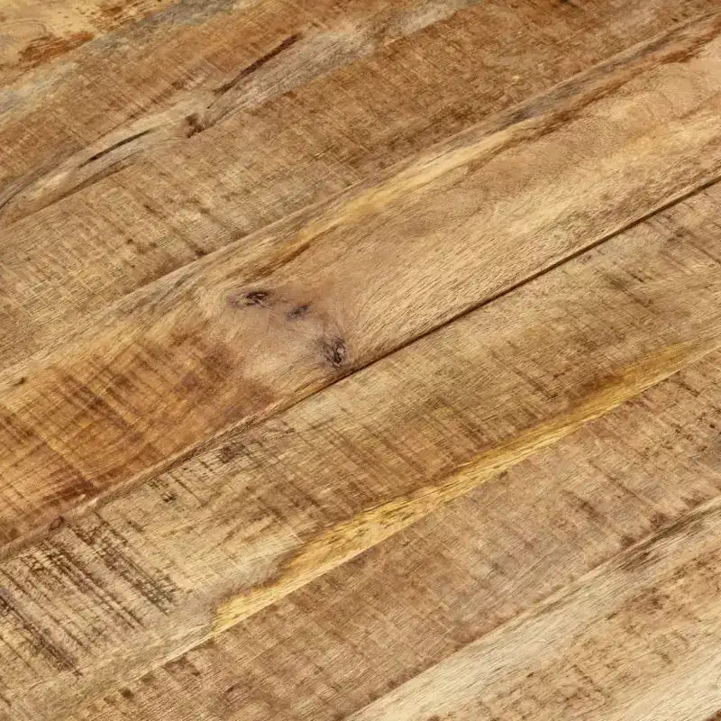 Set di 2 Tavolini da Caffè in Legno di Mango Naturale, Nero