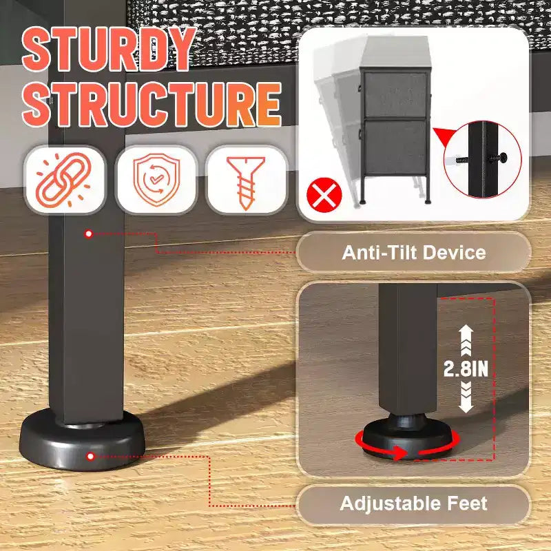 Cassettiera per Vestiti in Tessuto a 5/8/9 Cassetti BestMassage con Piano in Legno, Mobiletto Contenitore Versatile con Struttura in Acciaio
