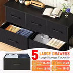 Cassettiera per Vestiti in Tessuto a 5/8/9 Cassetti BestMassage con Piano in Legno, Mobiletto Contenitore Versatile con Struttura in Acciaio