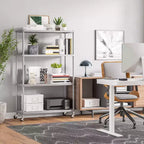 Scaffalatura in acciaio a 4 ripiani HOME di Seville Classics con fodere per ripiani, 36 L x 14 P x 56,5 H
