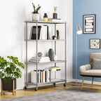 Scaffalatura in acciaio a 4 ripiani HOME di Seville Classics con fodere per ripiani, 36 L x 14 P x 56,5 H