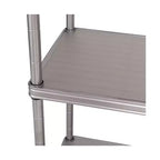 Scaffalatura in acciaio a 4 ripiani HOME di Seville Classics con fodere per ripiani, 36 L x 14 P x 56,5 H