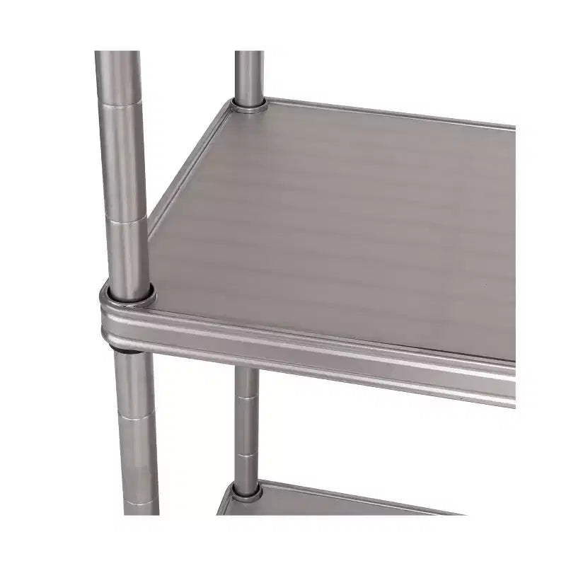 Scaffalatura in acciaio a 4 ripiani HOME di Seville Classics con fodere per ripiani, 36 L x 14 P x 56,5 H