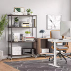 Scaffalatura in acciaio a 4 ripiani HOME di Seville Classics con fodere per ripiani, 36 L x 14 P x 56,5 H