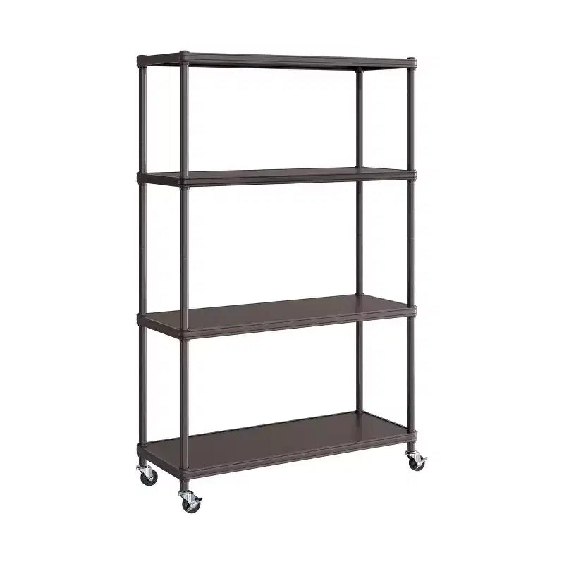 Scaffalatura in acciaio a 4 ripiani HOME di Seville Classics con fodere per ripiani, 36 L x 14 P x 56,5 H