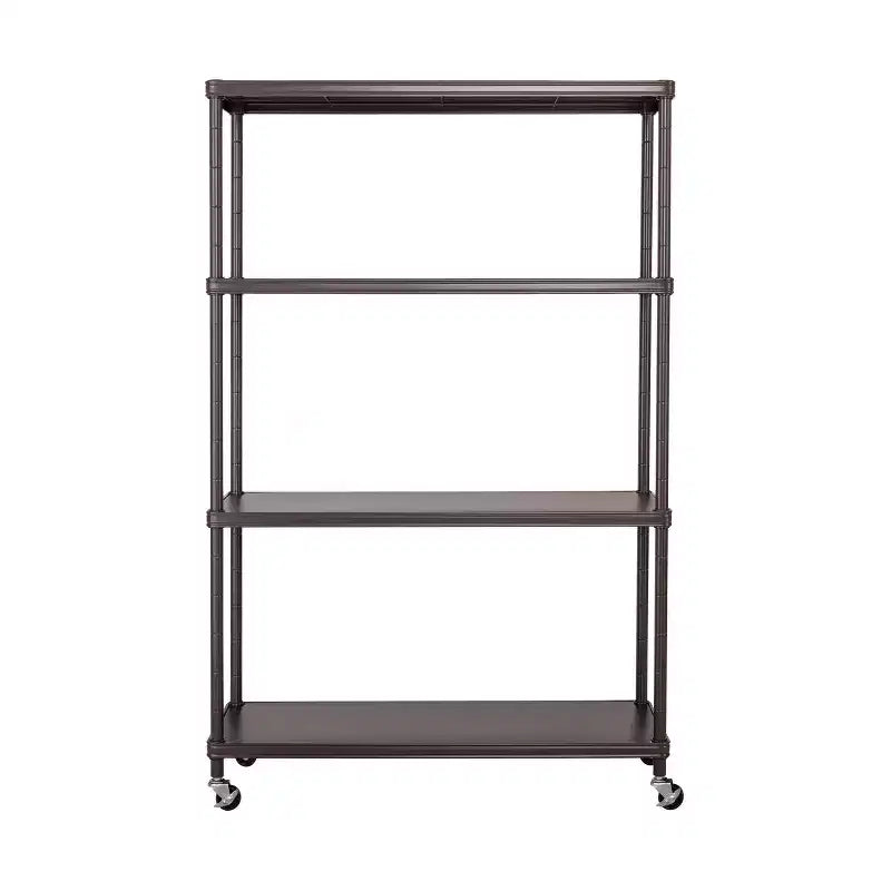 Scaffalatura in acciaio a 4 ripiani HOME di Seville Classics con fodere per ripiani, 36 L x 14 P x 56,5 H