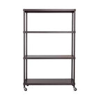 Scaffalatura in acciaio a 4 ripiani HOME di Seville Classics con fodere per ripiani, 36 L x 14 P x 56,5 H
