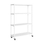 Scaffalatura in acciaio a 4 ripiani HOME di Seville Classics con fodere per ripiani, 36 L x 14 P x 56,5 H
