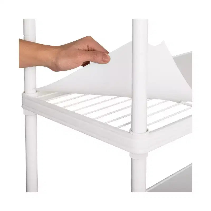 Scaffalatura in acciaio a 4 ripiani HOME di Seville Classics con fodere per ripiani, 36 L x 14 P x 56,5 H