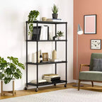 Scaffalatura in acciaio a 4 ripiani HOME di Seville Classics con fodere per ripiani, 36 L x 14 P x 56,5 H