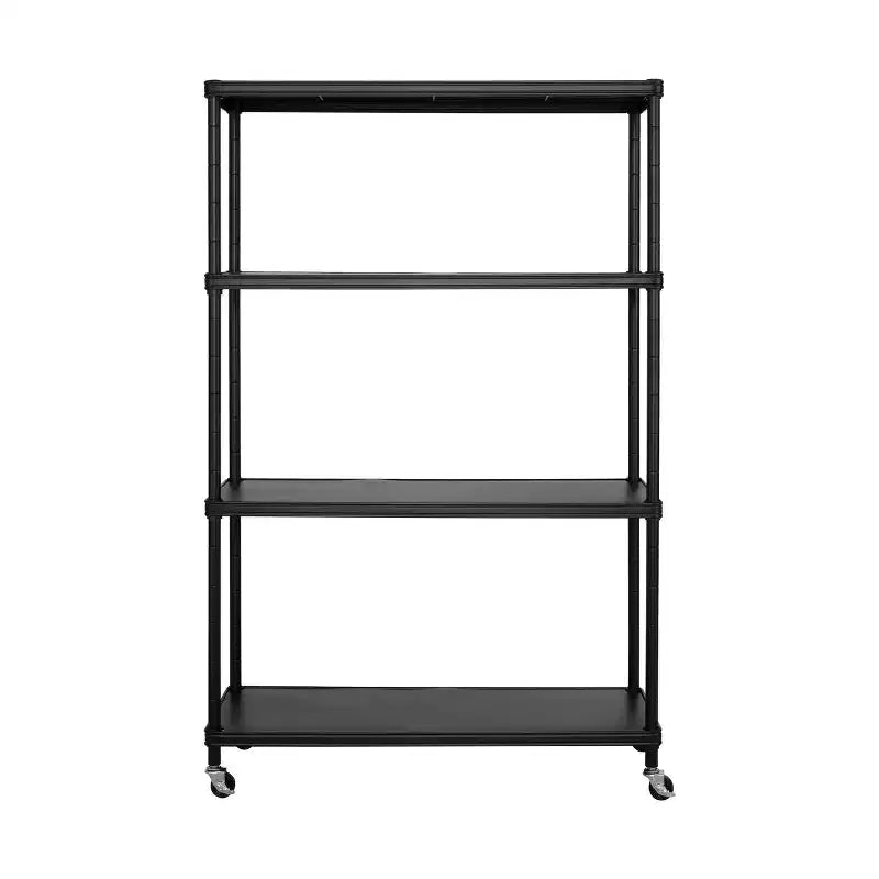 Scaffalatura in acciaio a 4 ripiani HOME di Seville Classics con fodere per ripiani, 36 L x 14 P x 56,5 H
