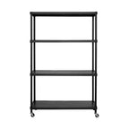 Scaffalatura in acciaio a 4 ripiani HOME di Seville Classics con fodere per ripiani, 36 L x 14 P x 56,5 H