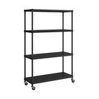Scaffalatura in acciaio a 4 ripiani HOME di Seville Classics con fodere per ripiani, 36 L x 14 P x 56,5 H