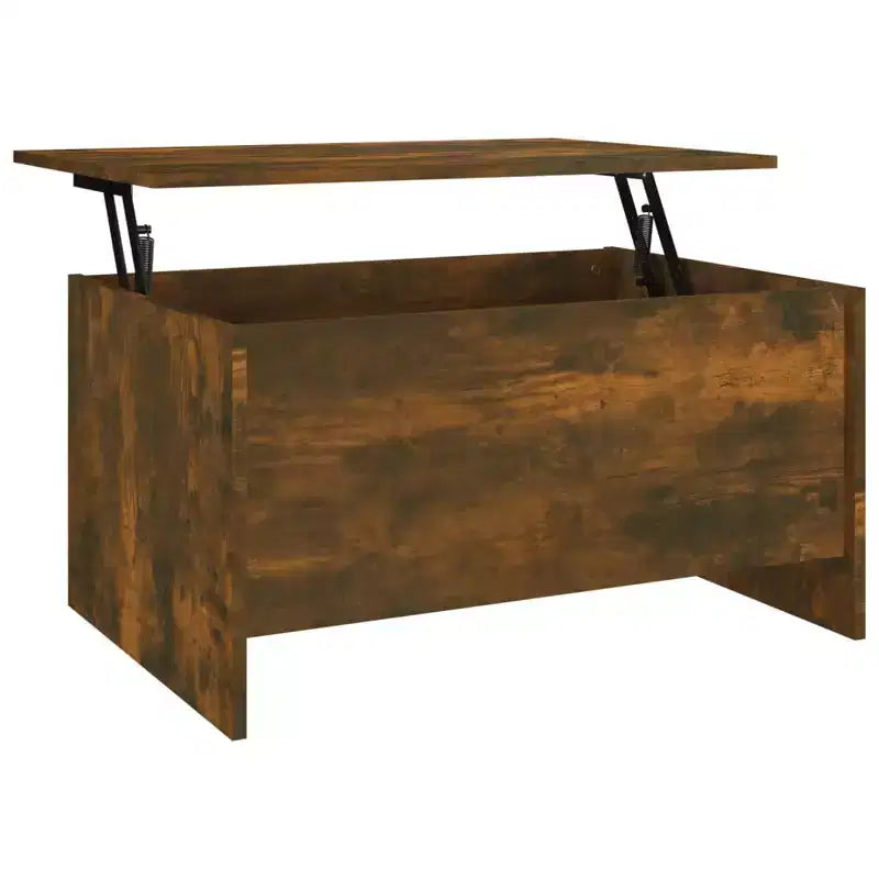 Tavolino da Salotto in Legno Ingegnerizzato Quercia Fumé 80 x 55,5 x 41,5 cm