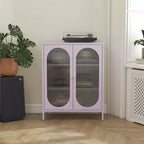 Mobile pensile GDFStudio Dalton Modern 40 in metallo e vetro con 2 ante