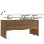 Tavolino da Caffè in Legno Composito Rovere Marrone Medio Scomparti Nascosti