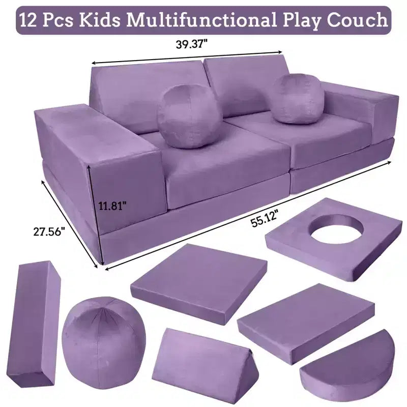 Divano da gioco componibile per bambini 12 pezzi Divano componibile per bambini per sala giochi e camera da letto
