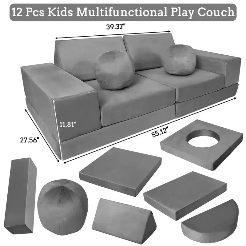 Divano da gioco componibile per bambini 12 pezzi Divano componibile per bambini per sala giochi e camera da letto