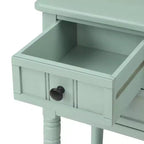 Tavolino consolle stretto retrò Okak 23.7IN, Tavolino da ingresso con tre cassetti e ripiano inferiore, Tavolo da corridoio per soggiorno, Ingresso