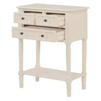 Tavolino consolle stretto retrò Okak 23.7IN, Tavolino da ingresso con tre cassetti e ripiano inferiore, Tavolo da corridoio per soggiorno, Ingresso
