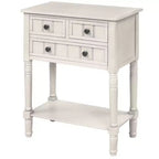 Tavolino consolle stretto retrò Okak 23.7IN, Tavolino da ingresso con tre cassetti e ripiano inferiore, Tavolo da corridoio per soggiorno, Ingresso