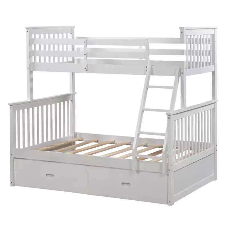 Okak 76IN Letto a Castello a una Piazza e Mezza con Cassetti Contenitore, Letti a Castello per Bambini con Ringhiera di Sicurezza e Scaletta, Strutture Letto per Soggiorno, Camera dei Bambini