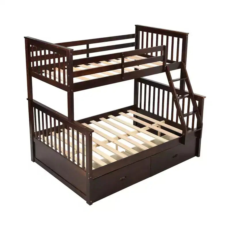Okak 76IN Letto a Castello a una Piazza e Mezza con Cassetti Contenitore, Letti a Castello per Bambini con Ringhiera di Sicurezza e Scaletta, Strutture Letto per Soggiorno, Camera dei Bambini