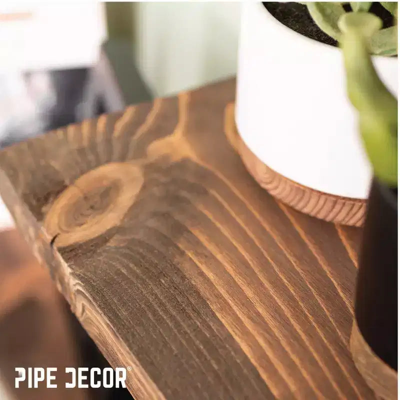 Mensola in legno RESTORE Trail Brown 24 pollici (solo legno) di Pipe Decor