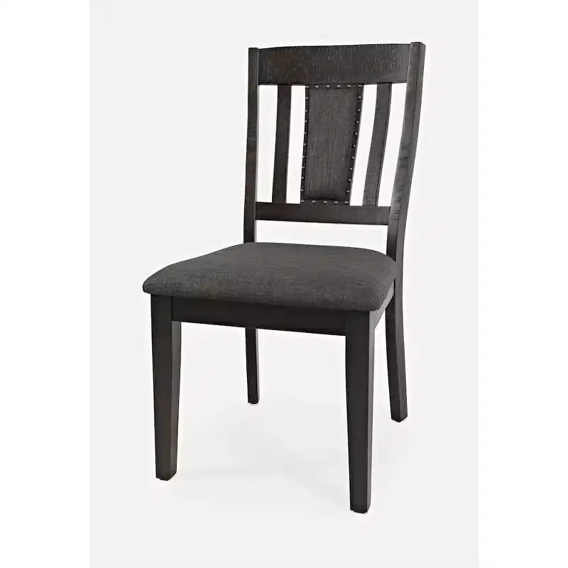Jofran, Sedia da pranzo imbottita con schienale a doghe American Rustics con borchie decorative (set di 2)