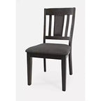 Jofran, Sedia da pranzo imbottita con schienale a doghe American Rustics con borchie decorative (set di 2)