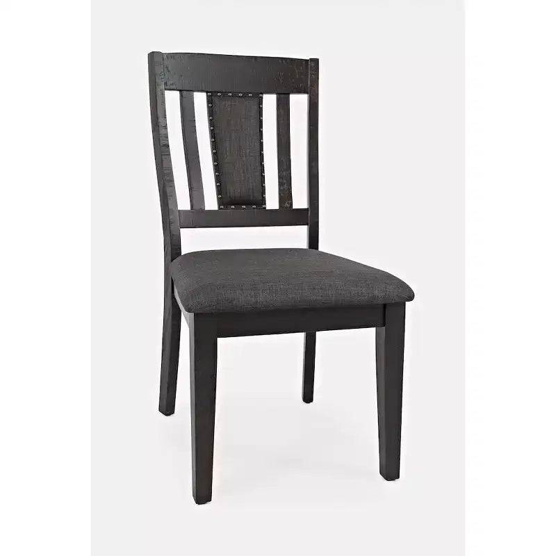 Jofran, Sedia da pranzo imbottita con schienale a doghe American Rustics con borchie decorative (set di 2)
