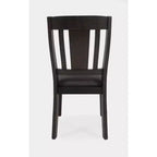Jofran, Sedia da pranzo imbottita con schienale a doghe American Rustics con borchie decorative (set di 2)