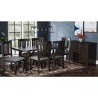 Jofran, Sedia da pranzo imbottita con schienale a doghe American Rustics con borchie decorative (set di 2)